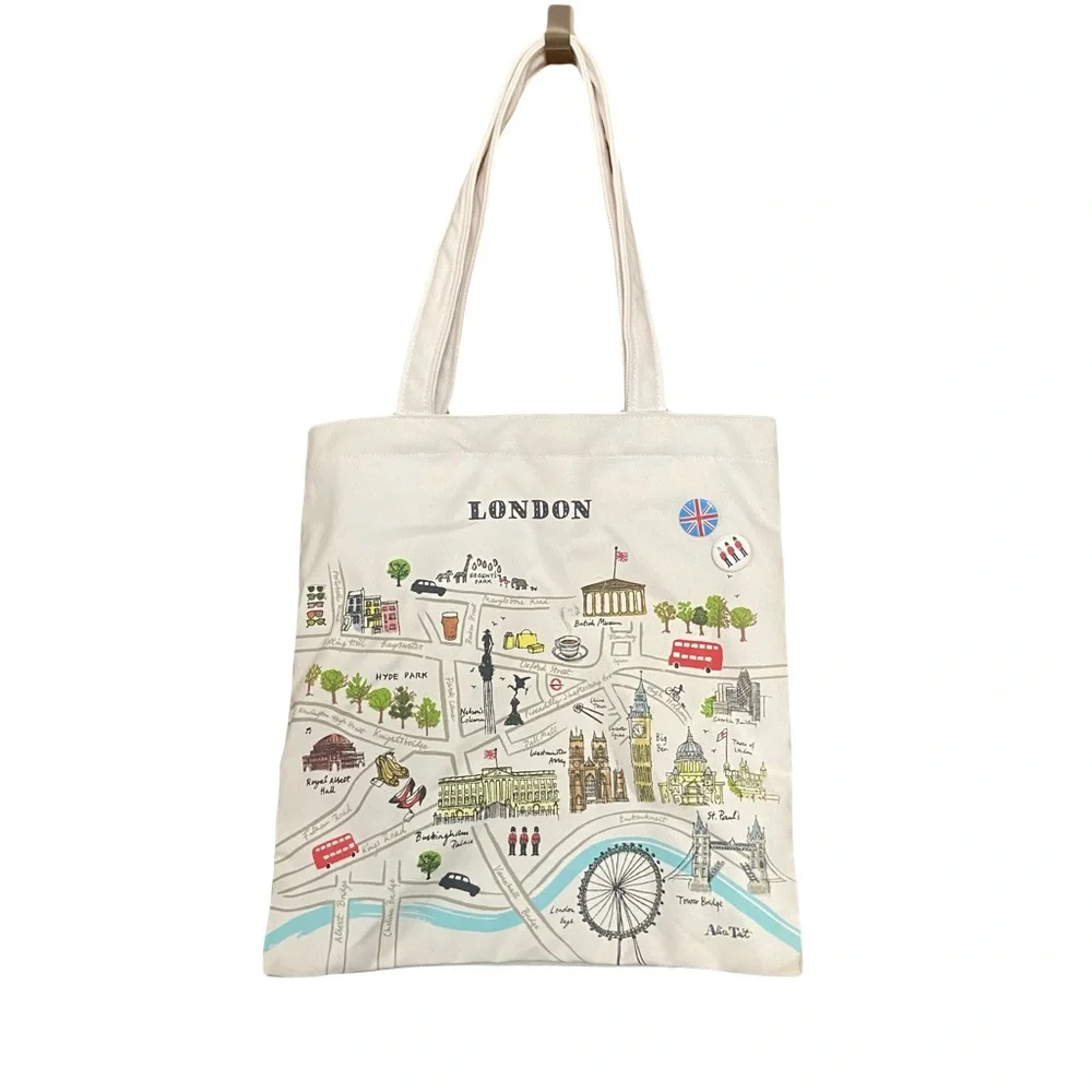 London Map Print Tote Bag